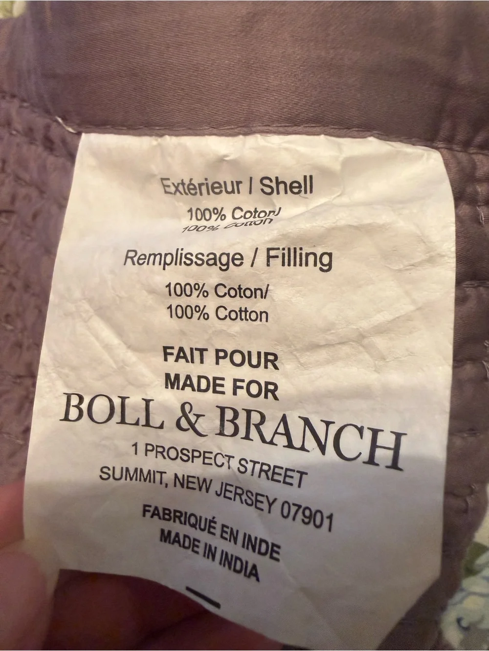 Boll & Branch Signature Textured Organic Cotton Quilt Plum King
